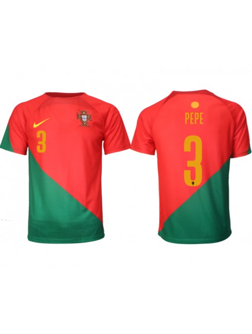 Moški Nogometna dresi replika Portugalska Pepe #3 Domači SP 2022 Kratek rokav